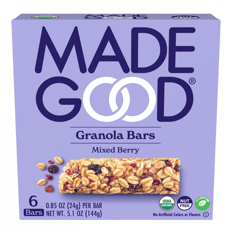 MadeGood Mixed Berry Granola Bars - 6ct, 1 of 7