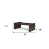 HomeRoots 48" Dark Brown Solid Wood Sled Coffee Table - 3 of 4