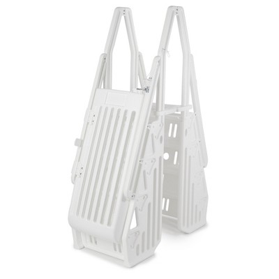 Vinyl Works NE9880 Premium A-Frame Above Ground Pool Ladder - White