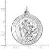 Black Bow Jewelry Sterling Silver Rhodium-Plated Round Saint Christopher Medal Pendant - 4 of 4