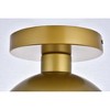 Elegant Lighting Eclipse 1 Light Brass Flush Mount With Clear Glass - 4 of 4