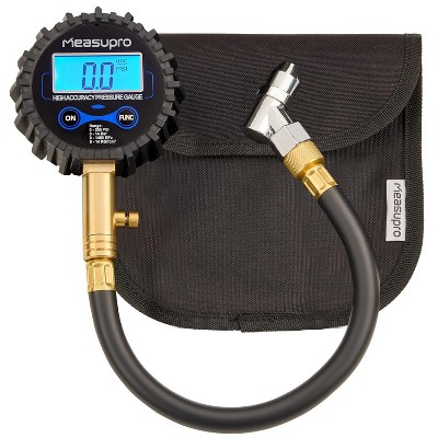 MeasuPro Digital Tire Pressure Gauge with Built-in Air Bleeder Valve, Backlit LED - 100 PSI
