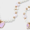 Baby Beaded Bow Necklace & Bracelet Set - Cat & Jack™ Ivory - 3 of 3