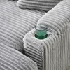 57" Corduroy Single Sofa Chair with One Pillow, Two Throw Pillows, Footstool, and Two Storage Spaces, Comfortable and Stain-Resistant Sofa - 3 of 4