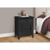 Monarch Specialties Accent Table Nightstand Storage Drawer End Side Table Bedroom Lamp Storage Black Veneer Transitional - 3 of 4