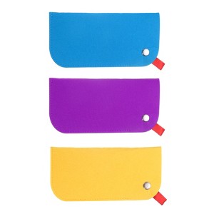 Unique Bargains Felt Portable Storage Scratch-Resistant Women Men Eyeglasses Bags 3 Pcs - 1 of 4