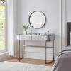 Vanity Table Modern with Drawers and Tempered Glass Top for Bedroom 39.4in Wide-3irtyhousy - 3 of 4