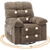 Rocking Recliner Chair with Vibration Massage and Heat, 360° Swivel Oversized Recliner Sofa with Side Pocket, Perfect for Living Room,Bedroom,Nursery - 2 of 4