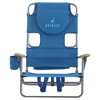 Ostrich Midsize Face Down Backpack Beach Chair with Face Hole Cup Holder, and Backpack Straps, Outdoor Furniture for Pool or Camping, Blue - 2 of 4