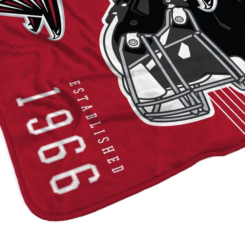 NFL Atlanta Falcons Helmet Stripes Flannel Fleece Blanket, 3 of 4
