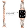 Worryfree Gadgets Apple Watch Band Jewelry Metal Strap Diamond Rhinestone Women Bracelet Wristband Strap for iWatch Bands Series 8 7 6 5 4 3 2 1 SE - 3 of 4