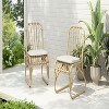 Infurnic Patio Dining Chairs 2PCS Outdoor Wicker with Washable Cushions for Backyard, Poolside, Garden Spaces Use, Beige, 17.75"*21.75"*34.5" - 2 of 4