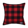 17"x17" Indoor Christmas Buffalo Plaid C Square 16.5-inch Throw Pillow  - Pillow Perfect - 2 of 3