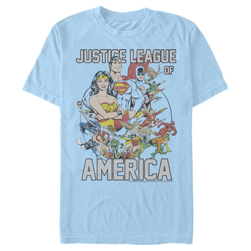 Men's Justice League Character Collage T-Shirt, 1 of 4