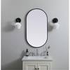 Elegant Lighting Metal Frame Oval Mirror 20x36 Inch in Black - 2 of 4