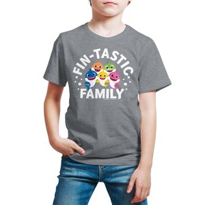 Boys' - Baby Shark - Fintastic Family Short Sleeve Graphic T-Shirt - 1 of 4