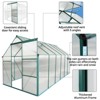 6x12FT Polycarbonate Greenhouse, Heavy Duty Aluminum Walk-in Greenhouses with Sliding Door & Raised Base, Plant Greenhouse for Outdoor Garden Backyard - 4 of 4