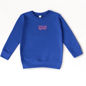 The Juniper Shop Embroidered Choose Happy Smiley Face Toddler Sweatshirt - 1 of 3
