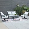 Aoodor Outdoor Deep Seat Chair Cushion Set, Olefin Fabric, Slipcover with Sponge Foam, (Set of 2 Seats, 2 Backs, 2 Lumbar Pillows) - 2 of 4