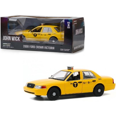2008 Ford Crown Victoria "NYC Taxi" Yellow "John Wick: Chapter 2" (2017) Movie 1/24 Diecast Model Car by Greenlight