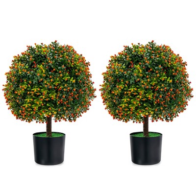 Yirtree Artificial Green Plant Decorative Balls, Indoor Topiary Bowl Filler  Greenery Balls, 4.72 Inch Diameter, Set of 2