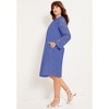 June + Vie by Roaman's Women's Plus Size Eyelet Shirtdress - 4 of 4