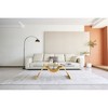 47" Modern Stainless Steel Coffee Table with Tempered Glass Shelves for Living Room and Home Office - 3 of 4