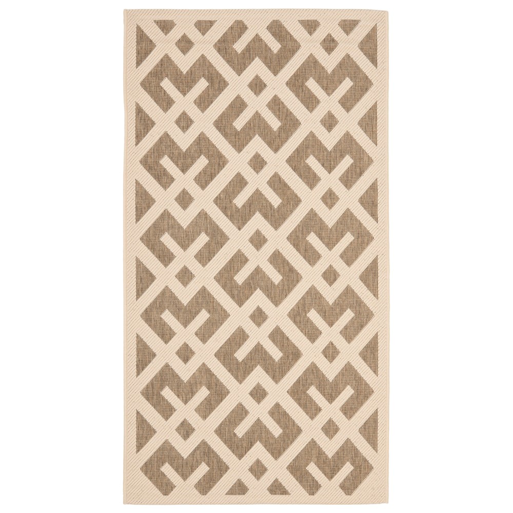  Rectangle Claudette Patio Rug Brown/Bone