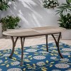 Sapphtopaz Patio Outdoor Table Patio Dining Table Wood Outdoor Round Dining Table Picnic Table for Garden, Lawn, Patio - 4 of 4