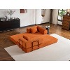 Okak Convertible Sleeper Sofa Bed Loveseats with Fixed-Shape Frame,Corduroy Folding Futon Couch for Living Room,Apartments - 3 of 4