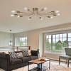 BAOURE 10 Light Sputnik Chandelier Brushed 44.48in Gold Ceiling Light Semi Flush Mount Light Ceiling Lamp - 3 of 4
