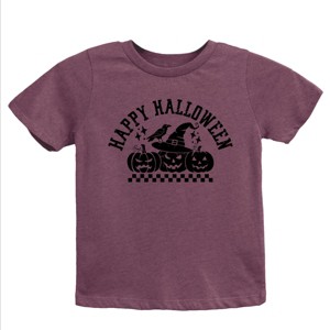 The Juniper Shop Happy Halloween Arch Distressed Youth Short Sleeve Tee - 1 of 4