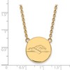 Black Bow Jewelry 14k Yellow Gold Plated Sterling Silver Longwood Lancers NCAA Necklace 18 Inch - 2 of 4