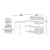 Vynxaria L-Shaped Desk - Brown Finish, Reversible Return, Storage Drawer (Metal Runners), Letter-Size File Drawer, Metal Frame, Cable Management - 4 of 4