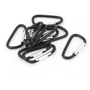 Carabiner Clip, 3 Heavy Duty Small Carabiner for Hammocks, Camping  Accessories, Hiking, Keychains, 880 lbs, Black 2