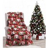 Kate Aurora Holiday Living Christmas Holiday Magical Reindeers Plush Accent Red Throw Blanket - 50 in. W x 60 in. L - 3 of 3