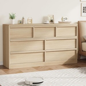 Drawer Dresser for Bedroom, Double Dresser Organizer with Drawers, Wooden Chest of Drawers for Living Room, Hallway - 1 of 4