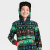 Boys' Christmas Gamer Fair Isle Union Suit - Cat & Jack™ Black - 3 of 3