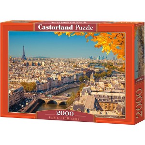 2000 Piece Jigsaw Puzzle, Paris from Above, Cityscape, Seine river, France, Adult Puzzle, Castorland C-200917-2 - 1 of 4