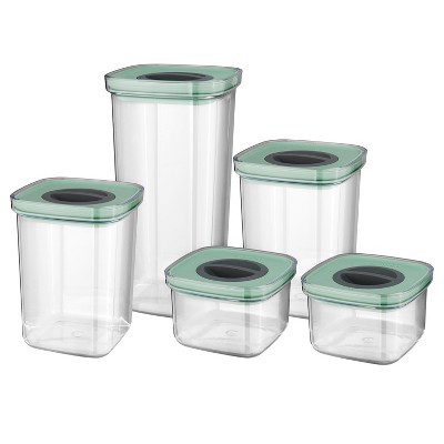 BergHOFF Leo 5 Pc Smart Seal Food Container Set, Green