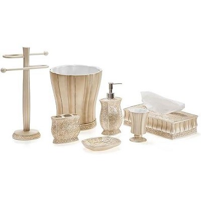 Victoria Beige Ornate Resin Soap Dish