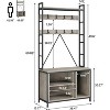 4-in-1 Hall Tree with Storage Bench & 8 Hooks - Multi-Tier Adjustable Shoe Rack, Anti-Tip Metal Frame, Entryway Organizer for Apartments - 3 of 4