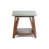 Brookside End Table Concrete Coated Top and Wood Light Gray/Brown - Alaterre Furniture: Mid-Century Modern, Square, Fixed Shelf - 2 of 4