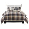 6Pcs coverlet Set Buffalo Plaid Lodge Quilt with Embroidered Pillows, Reversible Herringbone Polyester, All Season Cabin Farmhouse Style - 4 of 4