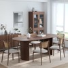 PexFix 67" x 33.5" Solid Wood Oval Dining Table Modern Kitchen Table Farmhouse with Reversible Arched Legs for Living Room Kitchen Home Office Walnut - 2 of 4