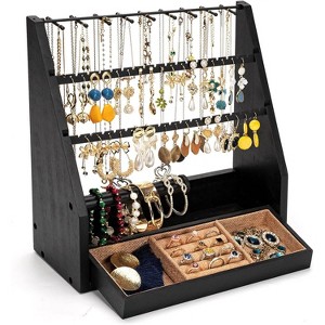 Jewelry Organizer Stand, 5 Layer Earring Holder Organizer with Necklace Holder, Organizer Display - 1 of 4