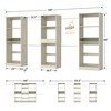 Aheaplus Freestanding Closet Organizer with 10 Hanging Rods, Wooden Closet System with Shelves - 3 of 4