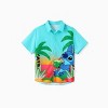 PATPAT Family Matching Outfits Disney Stitch Tropical Print Set Short Sleeve Daddy and Son Matching Shirts - 4 of 4