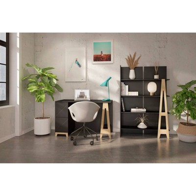 Atypik Desk with Bookcase - Nexera