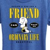 Women's - Peanuts - Dog Friend Make Ordinary Life Beautiful Short Sleeve Graphic T-Shirt - 2 of 4